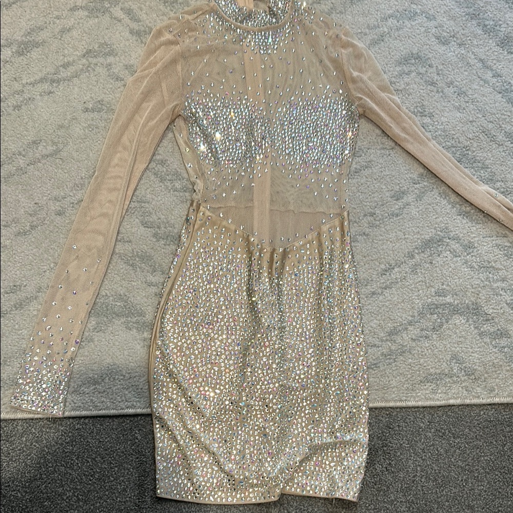 Elegant Rhinestone Embellished Dress